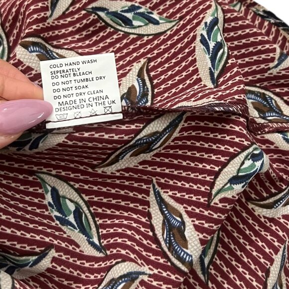 Kemi Telford African Print Babydoll Maxi Dress Red S‎ Cottagecore Peasant Boho - Picture 5 of 8